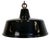 Industrial Black Enamel Pendant Lamp, 1950s For Sale