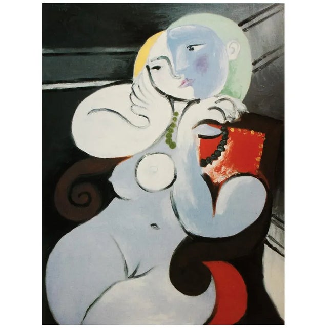1985 After Pablo Picasso "Nude Seated on a Red Chair", First Edition Parisian Full-Color Print For Sale - Image 12 of 12