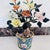 Asian Vintage Gemstone & Cloisonné Enamel Bonsai Tree – Jade, Agate & Crystal Flowers For Sale - Image 3 of 9