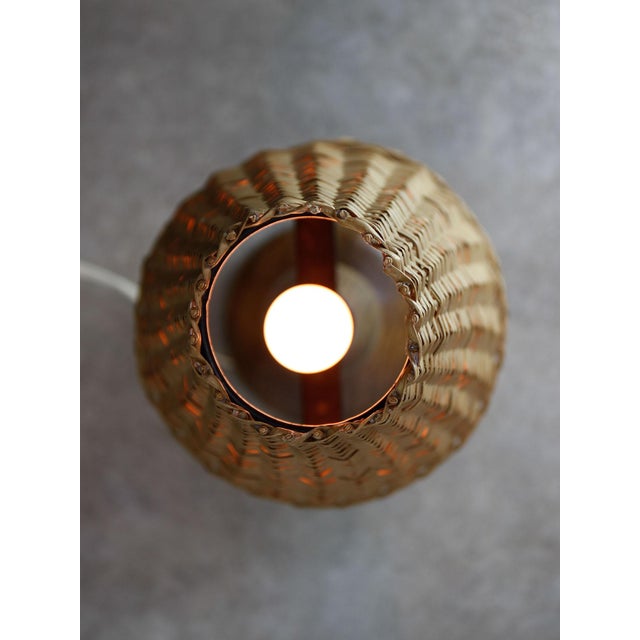 Vintage Italian Wicker Table Lamp For Sale - Image 6 of 12