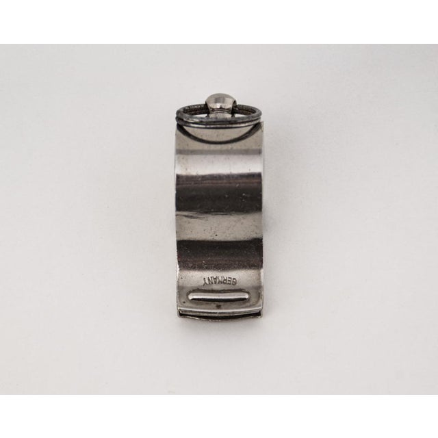 German Metal Whistle with Wooden Pea Leather Cord and Metal Chain, 1940s, Set of 3 For Sale - Image 12 of 18