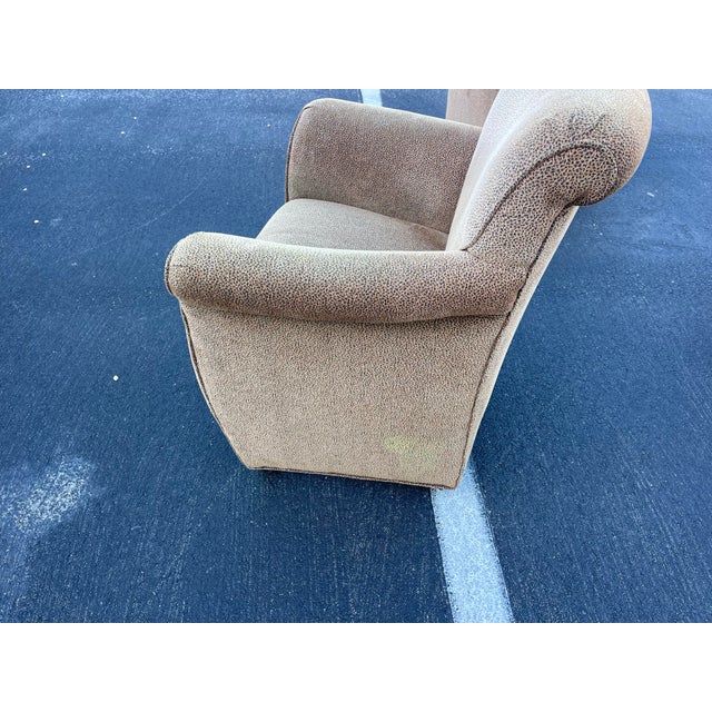 Cheetah Style Tub Chairs on Casters, Set of Four, Postmodern, Vintage, Game Chairs, Dining Arm Chairs For Sale - Image 12 of 12
