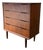 Vintage Danish Modern Teak 4 Drawer Chest of Drawers Commode, Ejsing Mobelfabrik Attributed 1960s For Sale