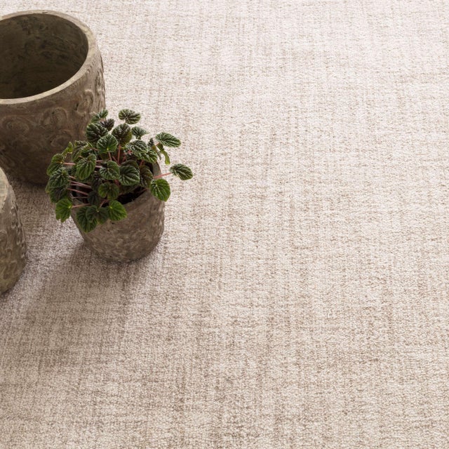 Contemporary Dash & Albert by Annie Selke Crosshatch Ivory Micro Hooked Wool Rug, 7' 6" x 9' 6" For Sale - Image 3 of 6