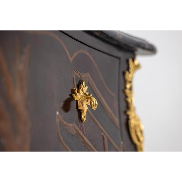 Lacquer Saute Chest of Drawers with Marble Top, 1950s For Sale - Image 9 of 15