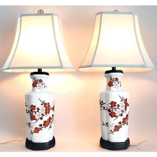 Lamp Pair Flowers Restored For Sale In Miami - Image 6 of 16