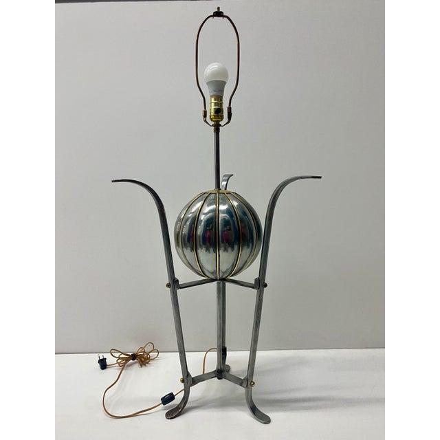 1990s Industrial Metalwork Aesthetic Characteristic Table Lamp For Sale - Image 4 of 12