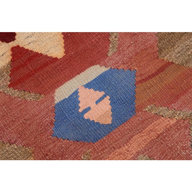 Textile Mid-20th Century Turkish Kilim Multicolor Handmade Tribal Wool Rug For Sale - Image 7 of 8