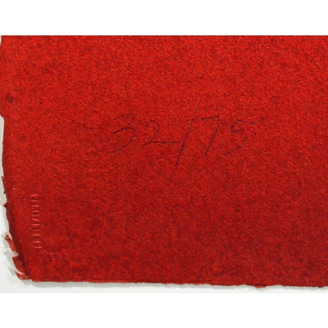 1980s Paul Maxwell "Reflected Arch" Hand Signed Limited Edition Stencil Casting Artwork Unframed For Sale - Image 5 of 6