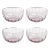 Pescara White Dot Condiment Glass Bowls - Purple, Set of 4 For Sale