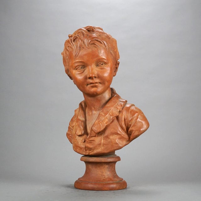 19th Century Antique Sevres Terra Cotta Bust of a Young Alexandre Brongniart 19th Century For Sale - Image 5 of 11