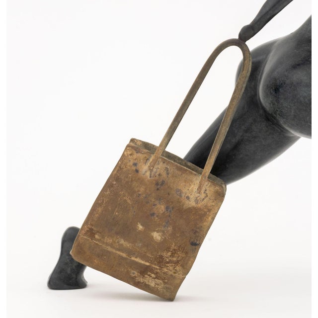 Bronze Francoise Abraham "Shopping" Bronze Sculpture For Sale - Image 8 of 14