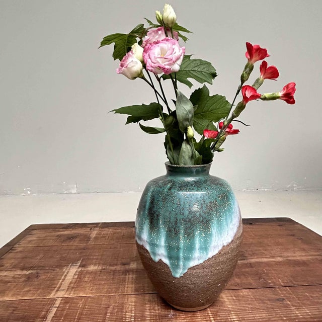 Glazed Ceramic Ikebana Flower Vase, 1960s For Sale - Image 9 of 18