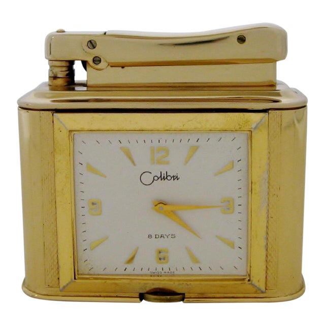 Vintage Colibri Clock Lighter Chairish