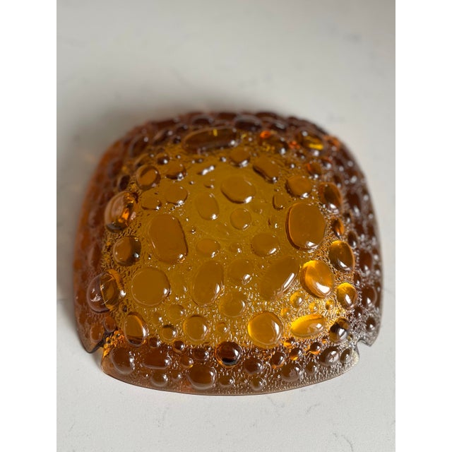 1970s 1970s Libbey Pebble Beach Glass Ashtray in Amber For Sale - Image 5 of 8