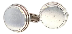 1990s Pair of Bulgari Bvlgari Estate Mens Cufflinks Sterling Silver