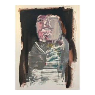 1965 Abraham Rattner Mid Century Modern Figure Lithograph For Sale