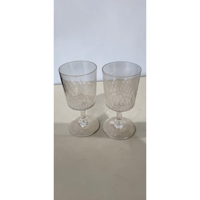 Water Glasses with Richelieu Champigny Pattern from Baccarat, 1920s, Set of 6 For Sale - Image 8 of 10