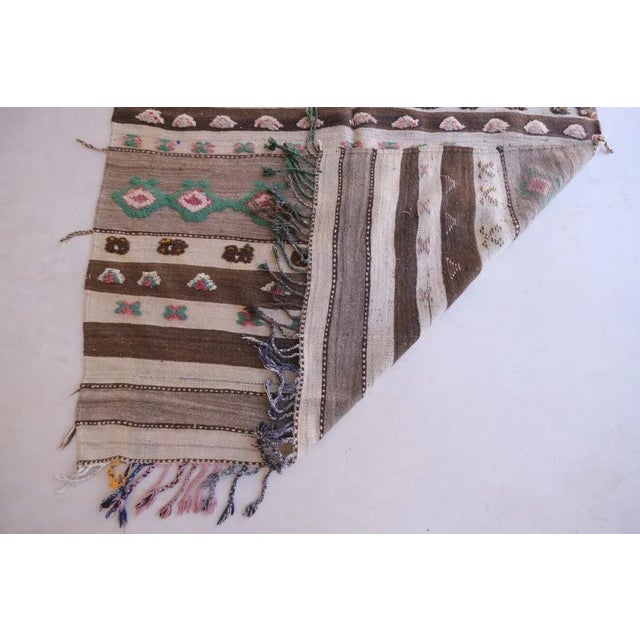 Authentic Moroccan Vintage Kilim Rug - 12 X 4.3 Ft For Sale - Image 4 of 8