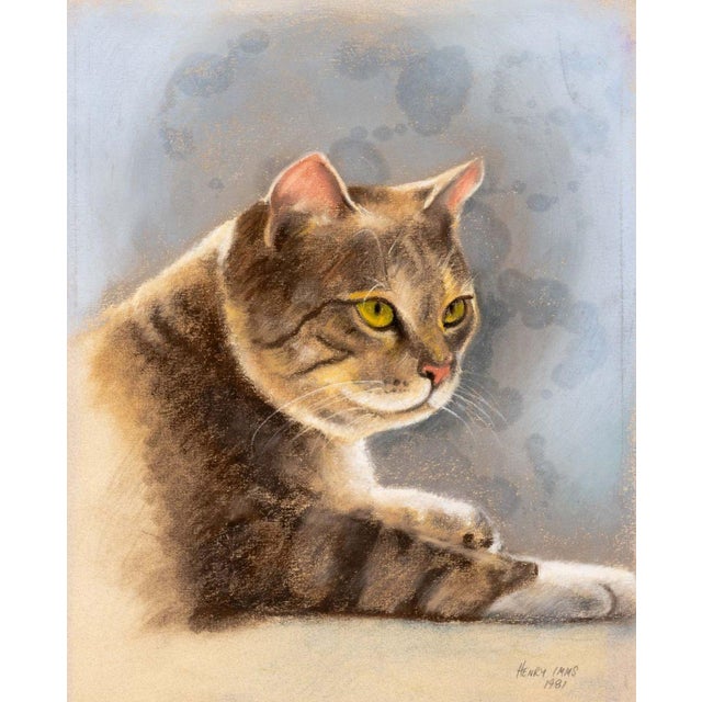 Henry Imms (American, XX-XXI), Tabby Cat, Pastel on Toned Paper, 1981, signed in pencil and dated lower right, unframed....