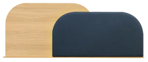 Alba Headboard in Oak and Blue by Daniel García Sánchez for Woodendot
