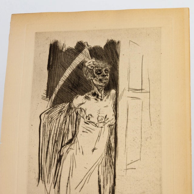 Felicien Rops (1833-1898) Belgian Original Etching 19th Century Good overall condition Félicien Victor Joseph Rops (...