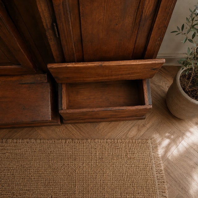 Mid-Century Modern Chestnut Wood Prie Dieu Prayer Kneeler Cabinet, 1950s For Sale - Image 3 of 4