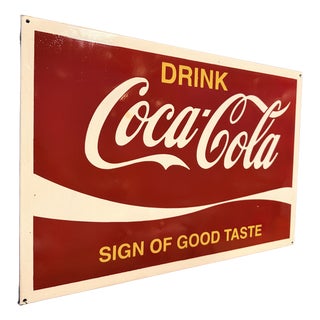 Coca Cola Sign, 1970s For Sale