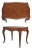 French Vintage Parquetry Mahogany Rectangular End Table For Sale