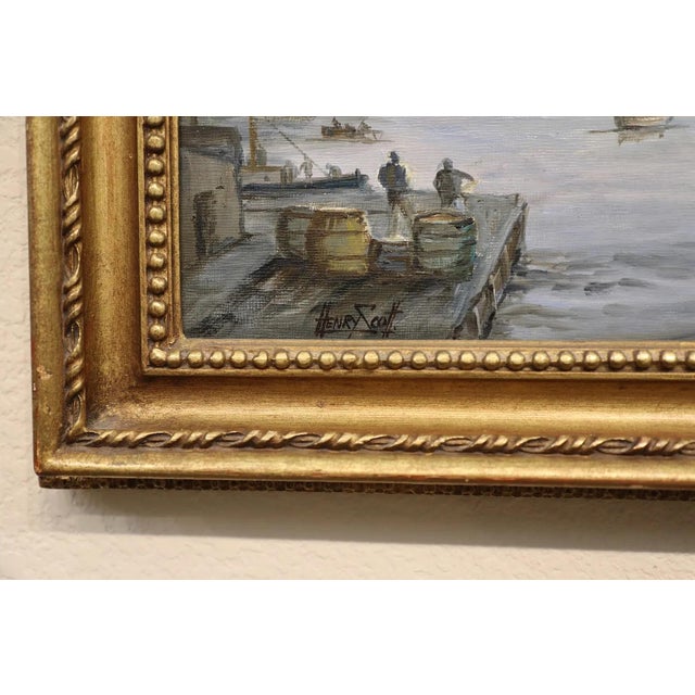 Henry Scott " Clippers in Halifax Harbour " Very Popular and Listed Artist Henry Scott, Specialising in Ship Portraits For Sale - Image 4 of 5