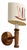 Scandinavian Modern, Wall Sconce, Pine, Fabric, Sweden, 1970s For Sale