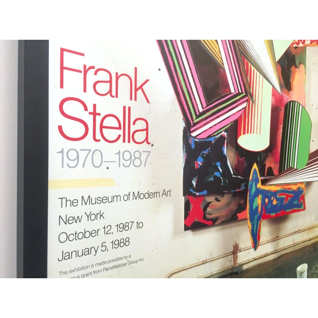 Frank Stella Vintage 1987 Lithograph Photo Print Framed Museum of Modern Art Collector's Exhibition Poster For Sale In Kansas City - Image 6 of 13