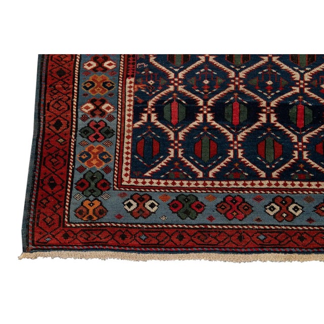 Brown Late 19th Century Antique Caucasian Scatter Wool Rug For Sale - Image 8 of 12