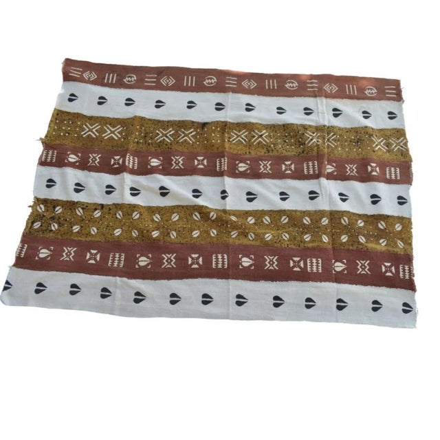 White Early 20th Century Mudcloth Multi Colored Textile Mali 62x45 Inch For Sale - Image 8 of 10
