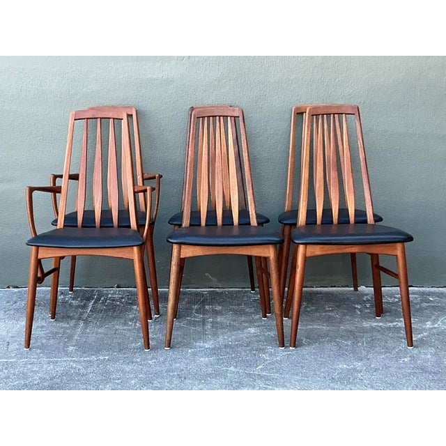 Designed by Niels Koefoed in 1964 for Koefoed Hornslet, these "Eva" chairs are a hallmark of Danish Modern design,...