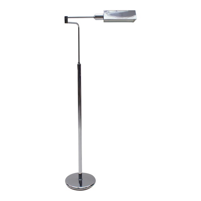 German Chrome Swivel Floor Lamp, 1970s For Sale