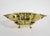 Mid Century Hammered Brass Scalloped Brass Footed Bowl Cachepot For Sale - Image 4 of 13