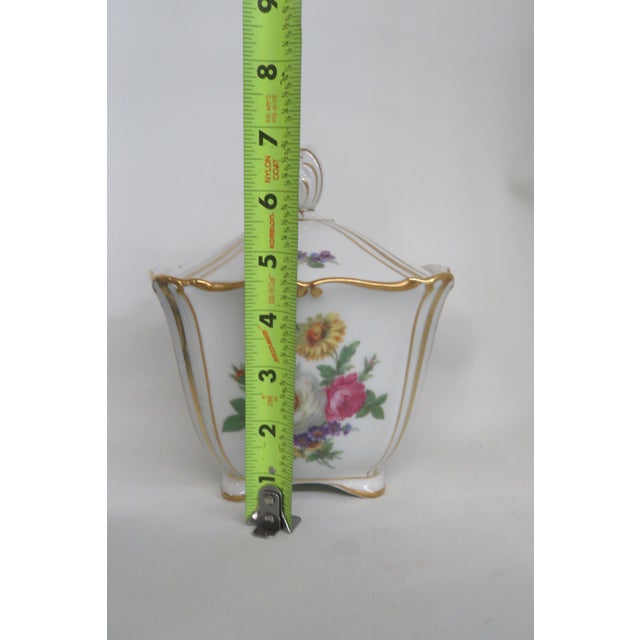 PMR Jaeger and Co Bavarian Germany Jar With Flower Design and Gold Accents 4542b For Sale - Image 14 of 18