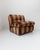 Vintage Space Age Armchair in Striped Velvet Brown by Europoltrona, Italy, 1970s For Sale - Image 15 of 15