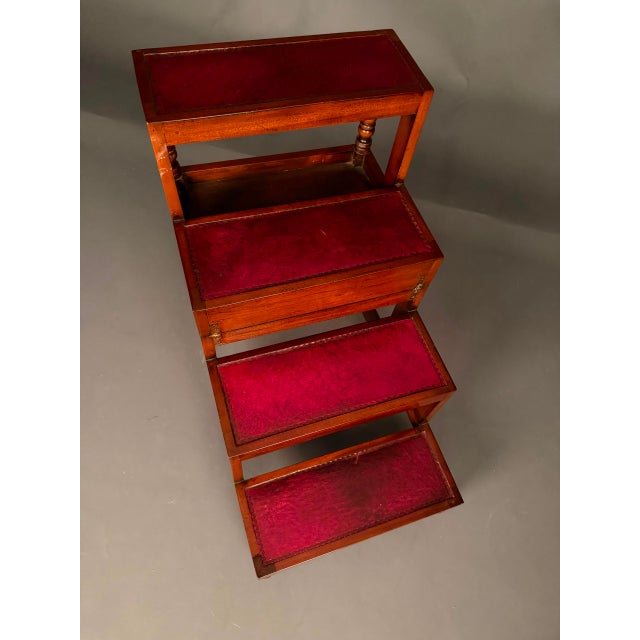 English Flip-Top English Library Steps or Flat-Top Side Table, Late 20th Century For Sale - Image 3 of 14