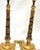 Plastic Vintage Hollywood Regency Style Gold Leaf Column Candlestick Lamps- A Pair For Sale - Image 7 of 18