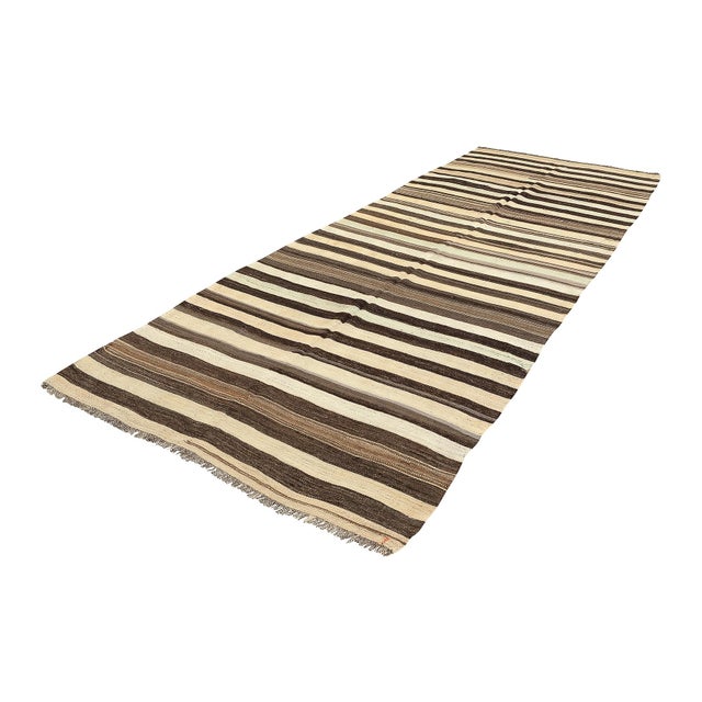 Mid 20th Century Large Striped Vintage Kilim Rug Chairish