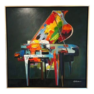 P. Roberts Piano Coloratura Oil Painting For Sale