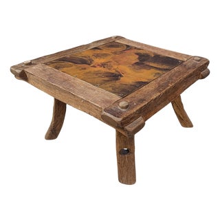 Vintage Brutalist Copper Plated Coffee Table, 1970s For Sale