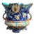 19th Century Majolica Flowers Cache Pot Wasmuel For Sale