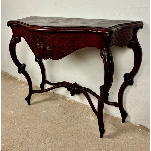 Italian Rococo Style Carved Console Table, Early 20th Century For Sale - Image 10 of 14