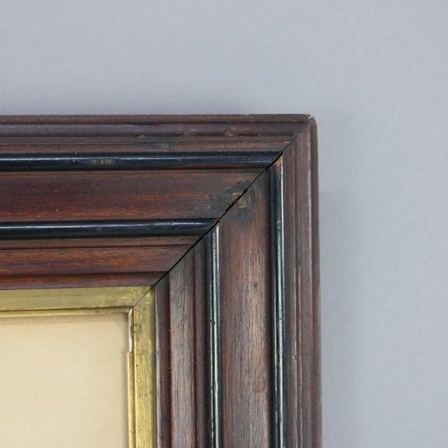 Antique Italian Watercolor Landscape Scene With Ebonized Walnut Frame C1890 For Sale - Image 11 of 13
