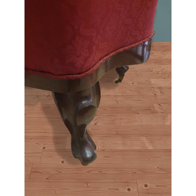 Brown French Louis Philippe Armchair in Mahogany For Sale - Image 8 of 15