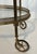 1940s Oval brass bar cart from Maison Jansen, Attributed For Sale - Image 10 of 12