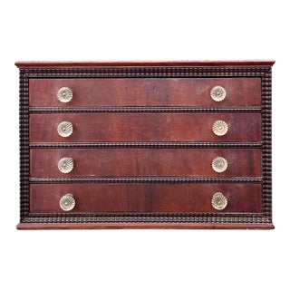 Vintage Bead Trim Table Top Chest of Drawers For Sale